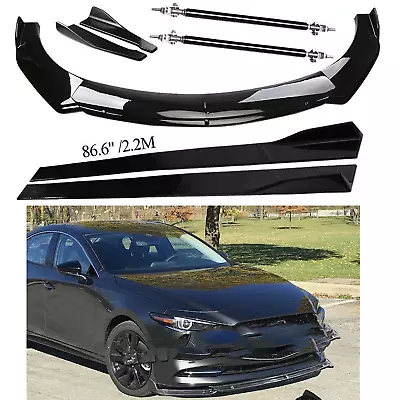 For Mazda Speed 3 6 Front Rear Bumper Lip Spoiler Body Kit Splitter Side Skirt • $129.99