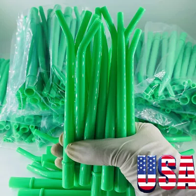 100pc Dental Surgical Aspirator Tips Suction Evacuation Green 1/4  4 Bag Of 25） • $9.97