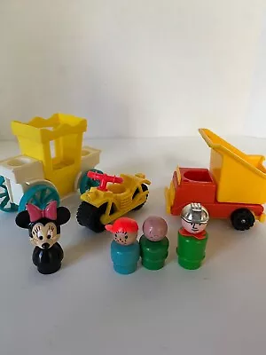 Fisher Price Royal Coach Dump Truck And Motorcycle From 1980's • $15