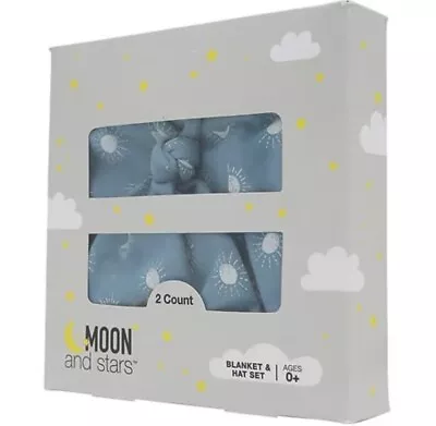 Moon & Stars Blanket & Hat Set • $8.80