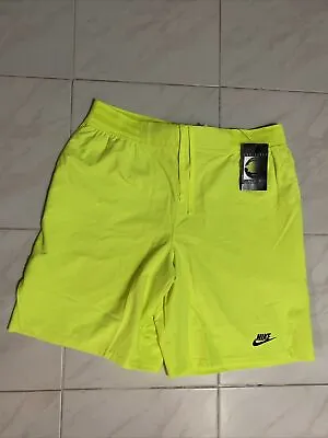 Nike Challenge Court Shorts Agassi Neon Volt DB4617-363 Size Large  Men • $57.50