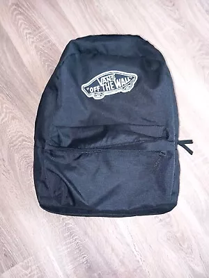 VANS Off The Wall Black Backpack Bag Never Used • £4.95