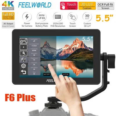 $253.68 • Buy FEELWORLD F6 Plus 5.5  Screen Touch Field Video DSLR Monitor With 3D Lut For 
