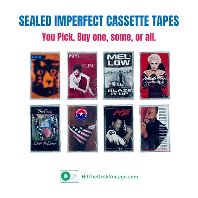 SEALED CASSETTE TAPES: 80s 90s Pop Rock Metal Wave Alt Build Ur Own You Pick Lot • $8