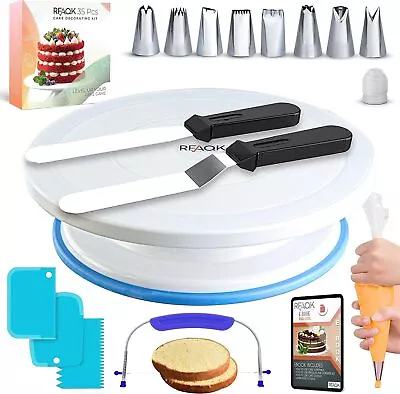 Cake Decorating Kit Turntable - With Tools & Accessories • £15.45