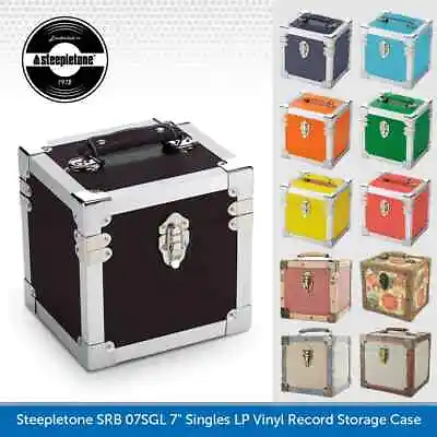 7  Vinyl Record Storage Box Flight Carry Case 7 Inch LP Album Steepletone SRB 07 • £34.95