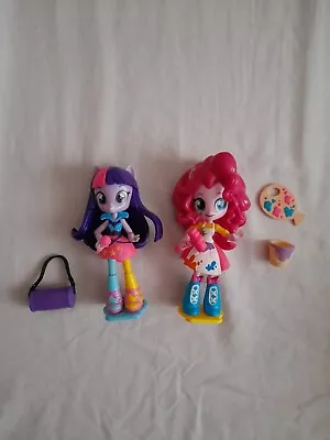 My Little Pony Equestria Girls Minis Twilight Sparkle And Pinkie Pie + Stickers • £15