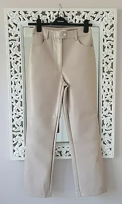 Topshop Pale Grey Pink Vinyl Trousers W/ Pockets UK Size 8 New • $18.66