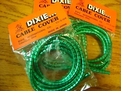 NOS GREEN Custom Cable Wrap Cable Cover Vintage Minibike Rupp Taco Sears • $8.95