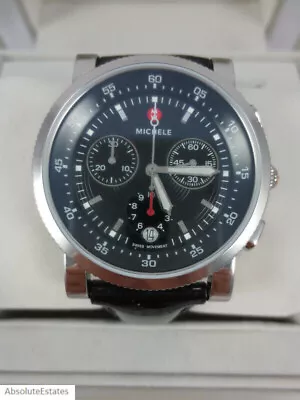 NEW Michele Black Silver Sport Sail Stainless Steel Watch MW01C00D9002 NIB + Box • $455.04