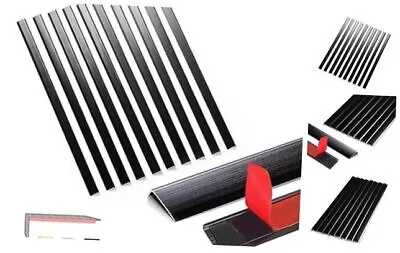 10-Pack Peel And Stick Metal Tile Trim Edge Self-Adhesive 12 Inches Black • $31.56