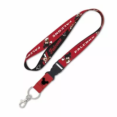 Atlanta Falcons Mickey Mouse Lanyard Detachable Buckle Brand New Wincraft • $11