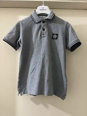 £0.99 • Buy Boys Stone Island Junior Age 8” Boys Grey Polo Shirt.Mens.Jeans/Jacket/Jumper