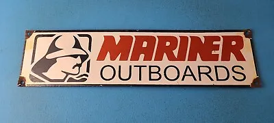 Vintage Mariner Outboards Porcelain Marine Shop Gas Service Station Pump Sign • $139.47