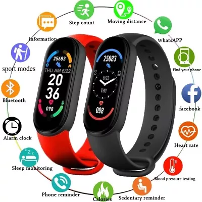 $13.98 • Buy M7 Smart Watch Fitness Tracker Sport Watches Blood Pressure Heart Rate Men Women