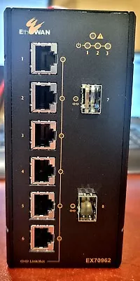 EtherWAN Hardened Managed Ethernet Switch 6 Gigabit TX Ports 2 SFP EX70962-0VB • $75.14