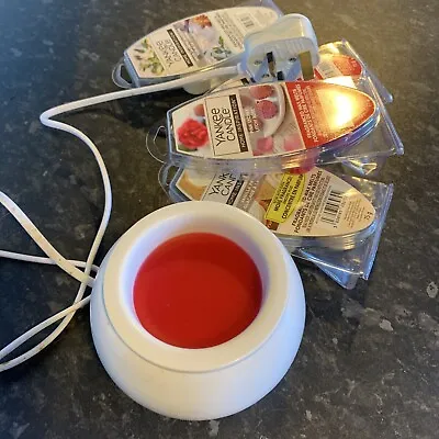 £22.99 • Buy Yankee Candle Wax Melts Burner Electric & Selection Of Melts Hardly Used