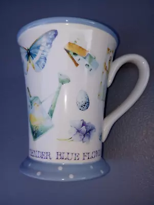 Vintage Marjolein Bastin Coffee Mug Cup Blue Skies Butterflies Flowers Hallmark • $9.99