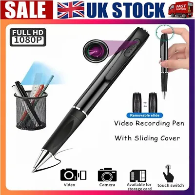 £48.65 • Buy UK Mini Hidden Camera Pen HD 1080P Video Recorder Clip Portable Nanny Cam