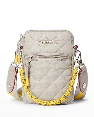 NWT MZ Wallace Crossbody Bag Quilted Micro Crosby - Beige/“Atmosphere & Sun” • $130