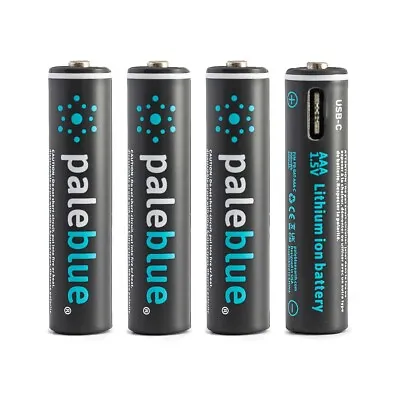 Pale Blue Lithium Ion Rechargeable AAA Batteries 4pk • $24.99