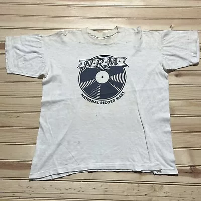Vintage 90s National Record Mart Music Vinyl Shop Tee Shirt T-Shirt Size Large • $44.99