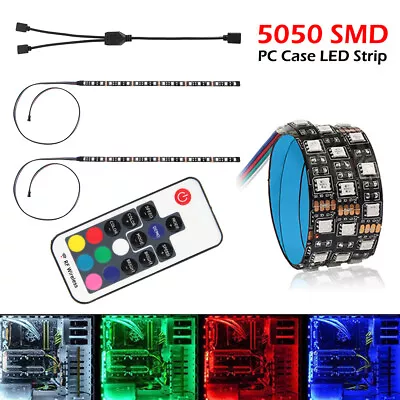 2X Led Strip Lights Kit Addressable ARGB RGB Gaming For Case Gamer PC Mid Tower • $17.28