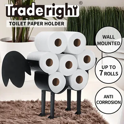 $25.99 • Buy Traderight Toilet Paper Holder Roll Stand Wall Sheep Storage Bathroom Organizer