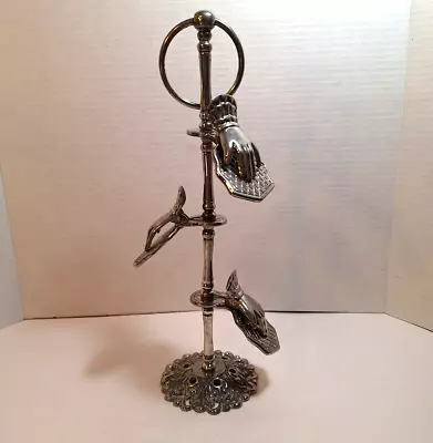 Godinger Silver 3 Tier Vintage Note/towel/gloves Holder- Hand Clip Design 13  • $74.95