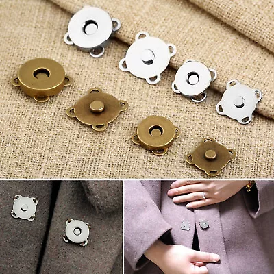 10 Set Metal Magnetic Buckle Clasps Closure Wallet Bags Handbag Craft Bags Parts • $5.09