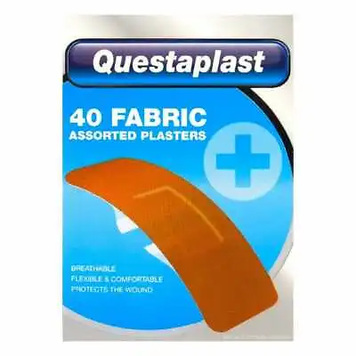 Questaplast Fabric Plasters - Assorted Plasters - Pack Of 40 • £3.95