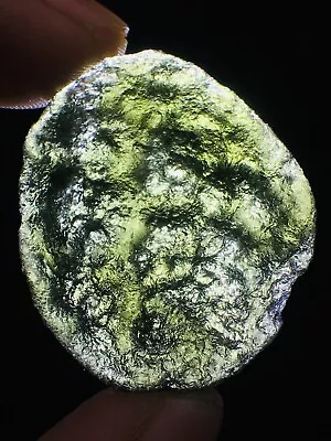 37ct Meteorite Moldavite Green Impact Fragment Meteor Stone Space Asteroid+coa • $11.37