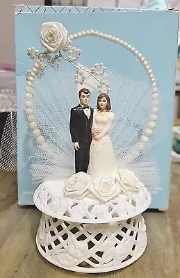 Vintage Wedding Cake Topper 7Inch Bakery Crafts Cincinnati Ohio 571 W • $20