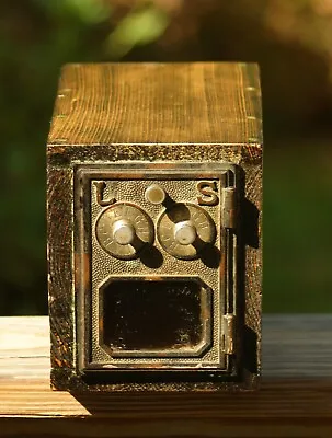 Vintage Handmade Keepsake Box Safe Storage Box With Post Office Box Door • $49.99