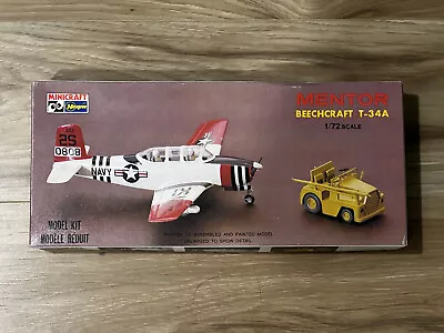 Minicraft Hasegawa No. 1088 Beechcraft T-34A Mentor 1:72 Scale Model Kit 1979 • $19.99