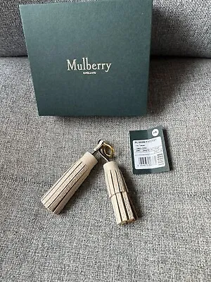 Authentic Mulberry Chalk With Deep Amber Yellow Iris Tassel Keyring / Bag Charm • £47.95