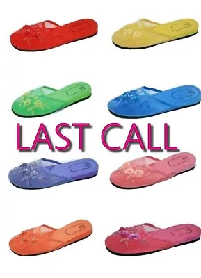 Women's  Chinese Slippers Sandals Slip On Colors Sizes 5 • $6.36