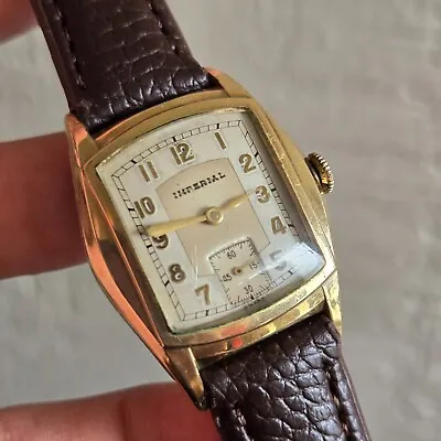 Vintage IMPERIAL Men's Manual Winding Watch AS 970 7Jewels Swiss 1940s • $175