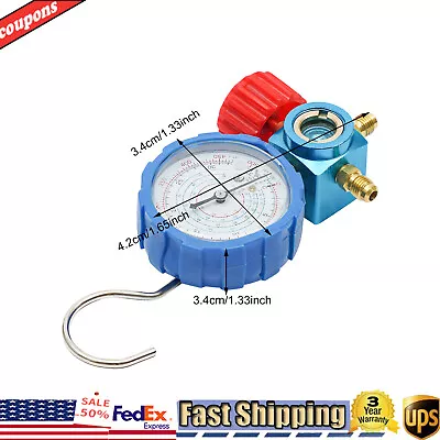 0-500PSI Air Conditioner Single Manifold Gauge Valve For R134A R404A R22 R410A • $15.21