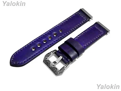 Purple Brushed Leather Band For Fitbit Versa 2 & Versa Lite Special Edition • $73.50