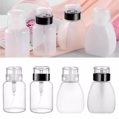 Nail Polish Remover Bottle Press Pump Refillable Storage Bottle For Makeup • $7.50