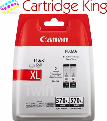 Canon PGI-570 XL Printer Ink Cartridges Twin • £31.16