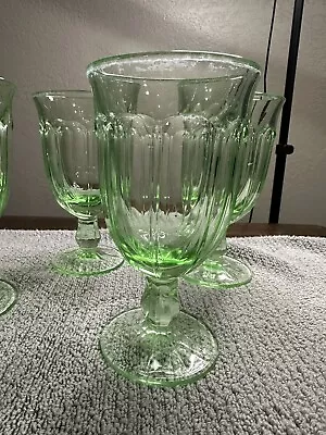 Noritake Provincial Green Ice Tea Goblet Glass 6 3/8  Tall  VTG • $25