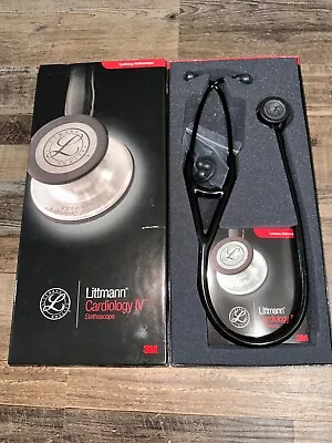 New Littmann 6163 Cardiology IV Stethoscope 27in. - Black Tube With Black Tip • $149.99