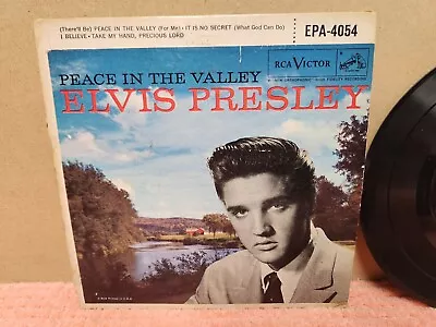 VTG 1957 Elvis Presley Peace In The Valley 45 Record EPA 4054 • $12.99