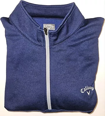 Callaway XXL Navy Quarter Zip Pullover Sweatshirt • $19.99