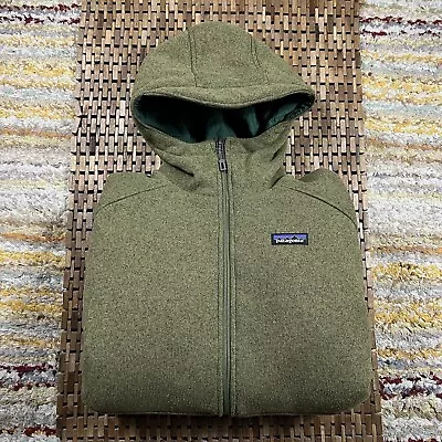 Patagonia Insulated Better Sweater Hoodie Fleece Puffer Jacket Green Men’s Large • $144.95