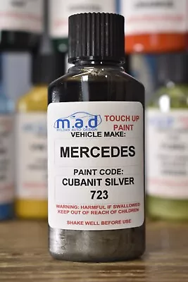 Mercedes Benz Cubanit Silver 723 Touch Up Kit 30ml Bottle Brush Repair Paint • $17.05