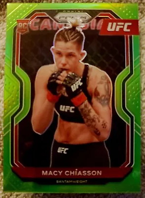 2021 UFC Panini PRIZM MACY CHIASSON TEAL GREEN PRIZM Rookie Card 75/75 BOOKEND • $55