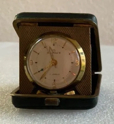 Vintage Folding Travel/Purse Alarm Watch HOME WATCH CO. WORKS Very Good • $185